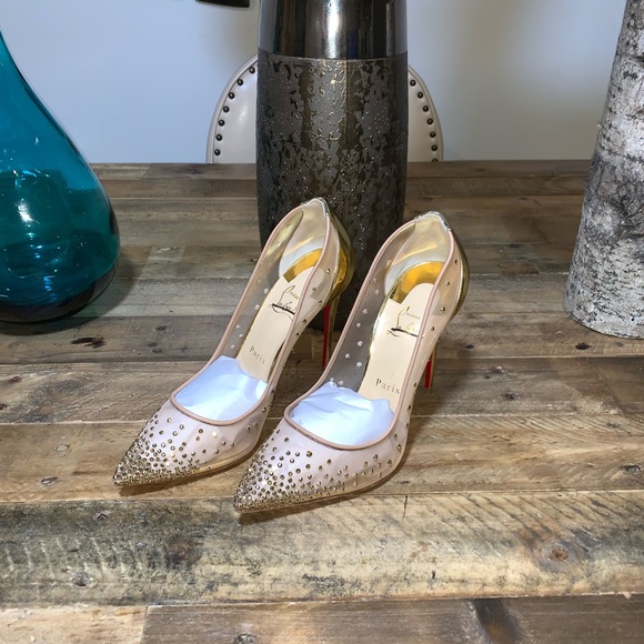 Christian Louboutin Follies Crystal & Mesh Pumps - Picture 3 of 8